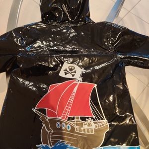 Wippette Kids black pirate kid raincoat.